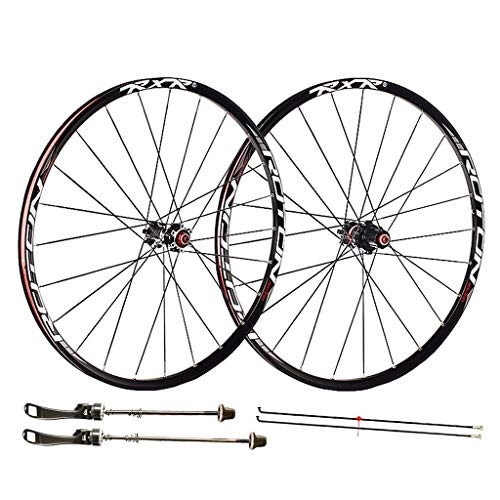 Mountain Bike Wheel : Bike Wheelset for 26 27.5 29 inch MTB Double Wall Rim Disc Brake Quick Release Mountain Bike Wheels 24H 7 8 9 10 11 Speed (Color : A, Size : 26inch)