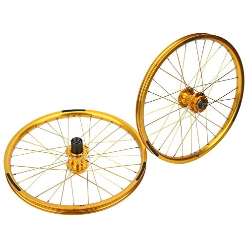 Mountain Bike Wheel : Bike Wheelset Rims, 32 Holes Practical Bicycle Wheel Set, Stable Reliable for 20inches 406 Tires Cycling Accessory Mountain Bike