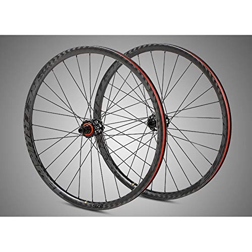 Mountain Bike Wheel : BIKERISK MTB bicycle Carbon fiber mountain wheel set 27.5" 29" package carbon XD hub barrel axis mountain bike circle XC off-road level, Black, 29
