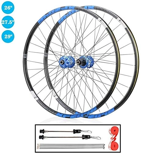 Mountain Bike Wheel : BZLLW Bike Wheel, 26 / 27.5 / 29Inch Mountain Bike Wheel Set QR Double Wall Rim Sealed Bearing Disc Brake Hub, for 1.7-2.4" Tyres 8-12 Speed Cassette (Size : 29in)