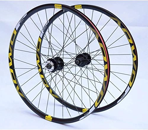 Mountain Bike Wheel : CDFC 26 27.5 29 inch mountain bike bicycle rim wheel set MTB double wall rims disc brake 8-10 Speed Cassette 32H QR, 27.5 inch