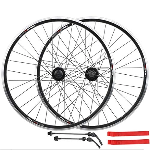 Mountain Bike Wheel : CDSL 26" Mountain Bike Wheel Set Disc Rim Brake Sealed Hub 32H Black