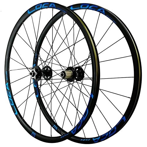 Mountain Bike Wheel : CHICTI 26 / 27.5 / 29in Cycling Wheels, Bicycle Wheelset Mountain Bike First 2 / last 4 Bearings Disc Brake 7 / 8 / 9 / 10 / 11 / 12 Speed Outdoor (Color : Blue, Size : 26in)
