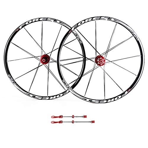 Mountain Bike Wheel : CHICTI 26 27.5 Inch Bike Wheelset, MTB Cycling Wheels Mountain Bike Disc Brake Wheel Set Quick Release 5 Palin Bearing 8 9 10 Speed Outdoor (Color : A, Size : 26inch)