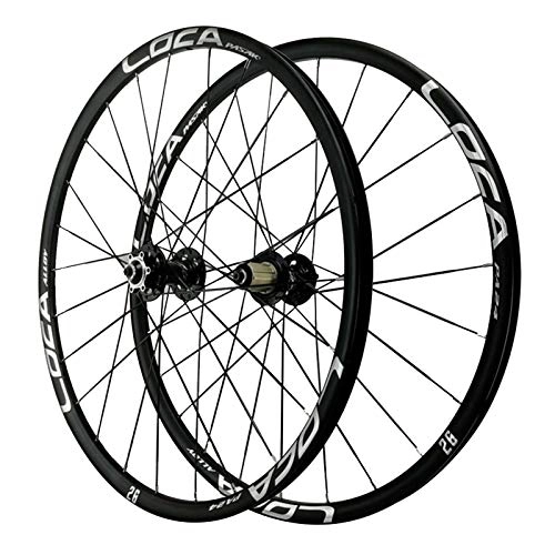 Mountain Bike Wheel : CHICTI Bicycle Wheelset, 26 / 27.5 Inch Quick Release Wheels 4 Bearing Flat Bar Six Nail Disc Brake Wheel Mountain Bike Outdoor (Color : Black, Size : 27.5in)