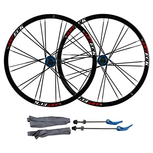 Mountain Bike Wheel : CHICTI Bike Bicycle Wheelset, 26 Inch MTB Cycling Wheels Mountain Bike Disc Brake Quick Release 24 Hole Bearing 7 8 9 10 Speed Outdoor (Color : A, Size : 26inch)