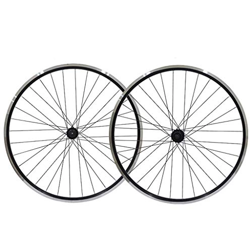 Mountain Bike Wheel : CHP Bicycle Wheel Set Black Bike Wheel 26" MTB Double Wall Alloy Rim Tires 1.75-2.1" V- Brake 7-11 Speed Sealed Hub Quick Release 32H (Color : Wheel set)