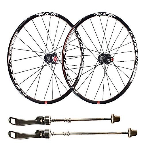 Mountain Bike Wheel : CHP Mountain Bike Wheels, 26 Inch Bicycle Wheelset Double Walled Aluminum Alloy MTB Cycling Wheels Disc Rim Fast Release Disc Brake 24 Holes 7 8 9 10 11 Speed Cassette Carbon Fiber Hub