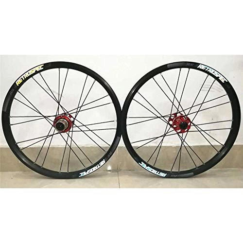 Mountain Bike Wheel : CHP MTB Bicycle Wheels Set 20 Inches, Double Wall Rims Aluminum Alloy Rear Wheel Front Wheel Mountain Bike Wheelset Fast Release Palin Bearing Disc Brake 8 9 10-11 Speed