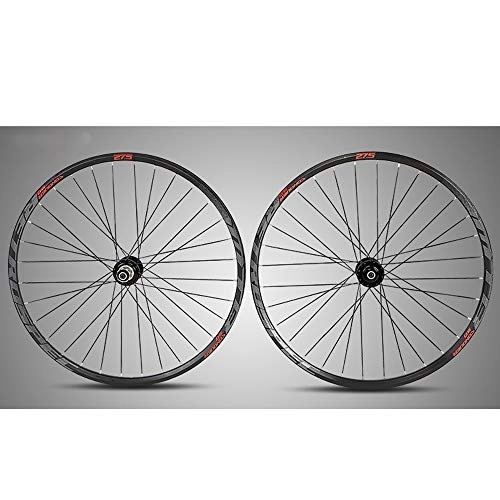 Mountain Bike Wheel : CHUDAN 29 Inch Mountain Bike Wheelset, Double Wall Wheel Rims Aluminum Alloy MTB Rim Fast Release Disc Brake Hybrid 32-Hole Palin Bearing 8 9 10-11 Speed, 27.5in
