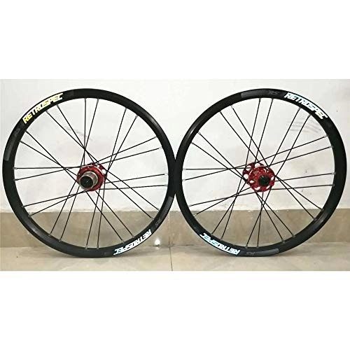 Mountain Bike Wheel : CHUDAN MTB Bicycle Wheels Set 20 Inches, Double Wall Rims Aluminum Alloy Rear Wheel Front Wheel Mountain Bike Wheelset Fast Release Palin Bearing Disc Brake 8 9 10-11 Speed