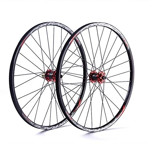 Mountain Bike Wheel : CHUDAN MTB Bicycle Wheelset, 26 / 27.5"Ultralight Double Walled Alloy Rim 24H Cycling Wheel Mountain Bike Wheels V-Brake Disc Rim Brake Fast Release for 7 / 8 / 9 / 10 / 11 Speed Sealed Bearings, 27.5in