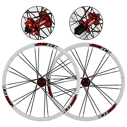 Mountain Bike Wheel : CHUDAN MTB Bicycle Wheelset, 26 Inch Bike Wheels Double-Walled Ultralight Aluminum Alloy Disc Brake Quick Release Mountain Bike Rear Wheel Front Wheel 7 8 9 10 Speed 24H, A