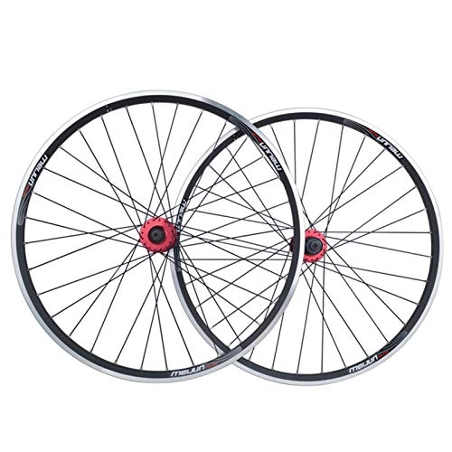 Mountain Bike Wheel : CNCBT 26 Inch Mountain Bike Wheelset, Bicycle Wheel (Front + Rear) Mountain Bike Disc MTB Road Wheel with Original Quick Release And Tire Pads