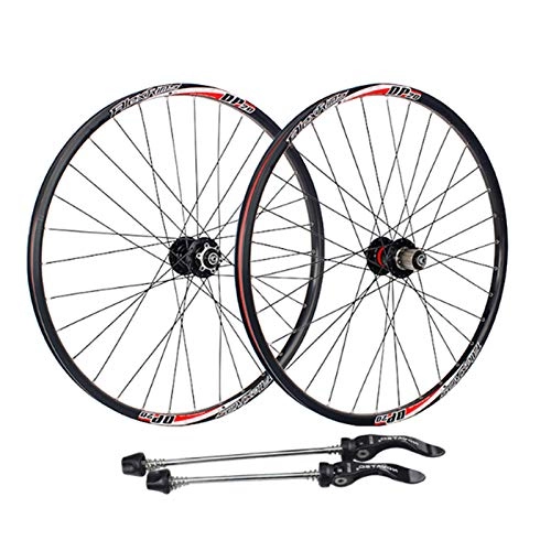 Mountain Bike Wheel : CNCBT 26 Inches Mountain Bike Wheelset, Aluminum Alloy Double-Layer Ring with Rivets Disc Brake for 7 / 8 / 9 / 10 / 11 Speed Freewheel Set