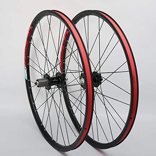 Mountain Bike Wheel : Coool 26 Inches Mountain Bike Wheel Set Aluminum Alloy Disc Brake Flat Spokes 28H 8 / 9 / 10 Speed