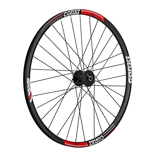Mountain Bike Wheel : Corki Cycles Front Wheel Bicycle 27.5 Inch 584-19 / 8, 9, 10 Speed Black 6 Hole Spokes for Rim Brake Aluminium Rim for Mountain Bike