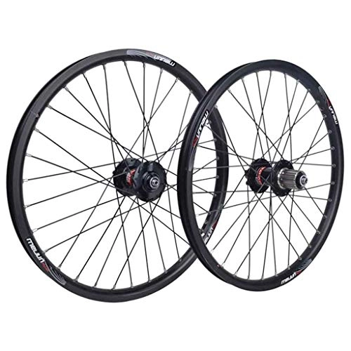Mountain Bike Wheel : Cuthf 26 Inch Bike Wheelset Set MTB Double Wall Alloy Rim Disc Brake 7-11 Speed Tires 1.5-2.1" Sealed Bearings Hub Quick Release 28H, B, 26inch