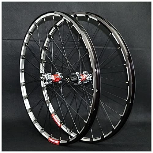 Mountain Bike Wheel : cvhtroe Double Wall Aluminum Alloy Mountain Bike Wheels 26 / 27.5 / 29 Inch, Hybrid / MTB Rim Wheelset 24 Holes for 7 / 8 / 9 / 10 / 11 Speed Disc