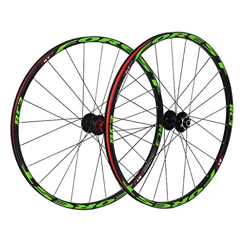 Mountain Bike Wheel : CWTC MTB Bicycle Wheelset 26, Double Wall Aluminum Alloy Disc Brake Mountain Bike For 7 / 8 / 9 / 10 / 11 Speed (Size : 27.5in)