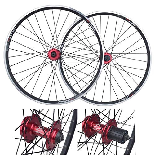 Mountain Bike Wheel : CWYP-MS Mountain bike Rims rear wheel, pair of 26-inch bicycle wheels Double release Fast release JTB rim V-Brake Disc brake 32 hole 7-8-9-10 speeds