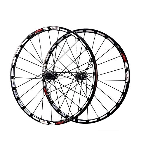 Mountain Bike Wheel : Cycling Wheel Set, Bike Wheel 26 Inches, 27.5 Inches Peilin Before 2 After 5 Compatible with 7 / 8 / 9 / 10 / 11 / Speed Suitable for Bicycles Mountain Wheel Set (Red 26 inch)