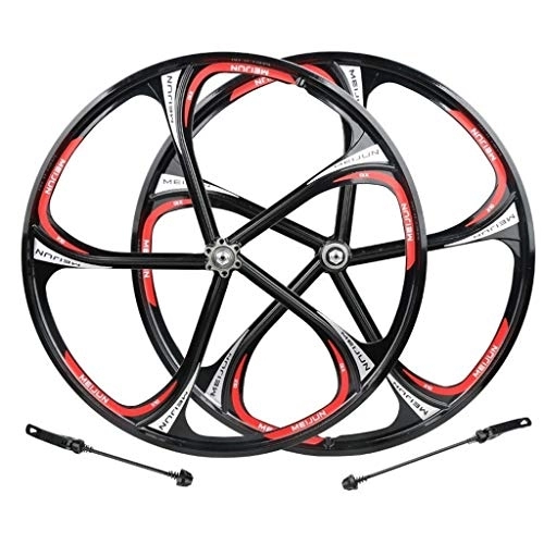 Mountain Bike Wheel : Cycling Wheels 26, Double Wall MTB Rim Quick Release V-Brake Hybrid / Mountain Bike Hole Disc 7 8 9 10 Speed