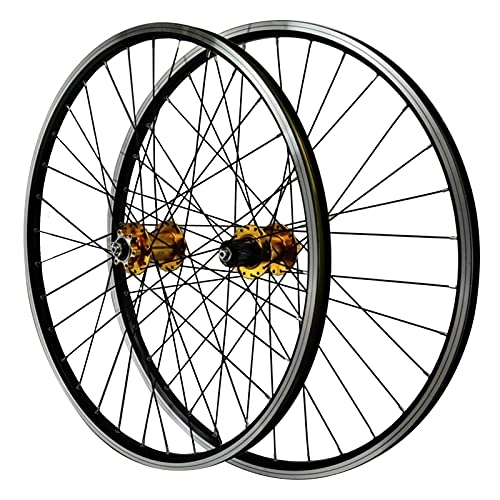 Mountain Bike Wheel : Cycling Wheels, Double Wall Aluminum Alloy Quick Release Mountain Bike Disc Brake V Brake 26-inch Bike Wheels