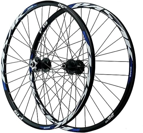 Mountain Bike Wheel : Cycling Wheels Mountain Bike Wheels 26 27.5 29 Inch Bicycle Wheels Large Hub 6 Claw Wheels 9MM Wheel Set Rims (Color : Blue, Size : 27.5 inch)