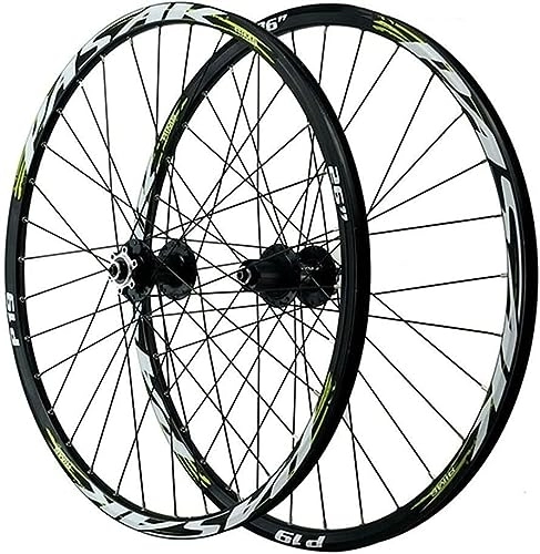 Mountain Bike Wheel : Cycling Wheels Mountain Bike Wheels 26 27.5 29 Inch Bicycle Wheels Large Hub 6 Claw Wheels 9MM Wheel Set Rims (Color : Green, Size : 29 inch)