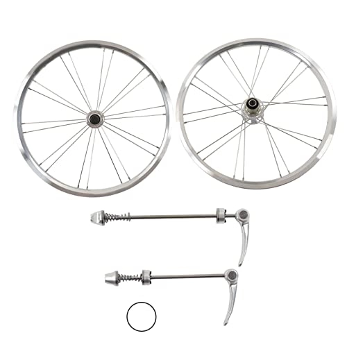 Mountain Bike Wheel : Dechoga 20 Inch 406 Bicycle Wheel Set flexibly Aluminum Alloy Mountain Bike Wheelset Front 100mm Back 130mm Silver