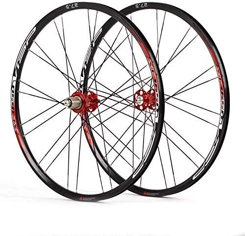 Mountain Bike Wheel : DGHJK 27.5 inch Bicycle wheelset, Ultralight Rim Double-Walled Aluminum Alloy Cycling Wheels discbrake Fast Release Mountain Bike Rims 8-11 Speed