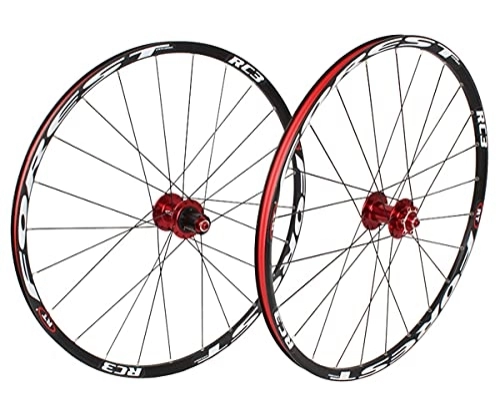 Mountain Bike Wheel : Disc Brake Wheelset 26 / 27.5 Inch Mountain Bike Wheels Ultra Light MTB Rim 24 Holes 1790g Quick Release Hub For 8 / 9 / 10 / 11 Speed Cassette (Color : Gold, Size : 27.5in) (Black a 26in)