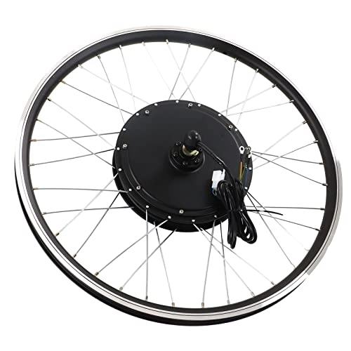 Mountain Bike Wheel : Electric Bike Conversion Kit, Waterproof 48V 2000W Easy To Maintain Electric Bike Rotate Front Wheel Kit Noiseless Strong Bearing for Mountain Bicycle(700C 28 29inch 633±0.5mm / 24.9±0.02in)