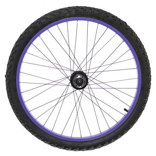 Mountain Bike Wheel : FireCloud Cycles Front PURPLE 24" MOUNTAIN BIKE WHEEL - (6 hole Disc) Includes 1.95" TYRE