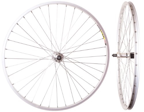 Mountain Bike Wheel : FireCloud Cycles Pair 26" Q / R MOUNTAIN BIKE SILVER, CASSETTE 7 / 8 / 9 SPEED BIKE WHEELS ETRTO 599x20