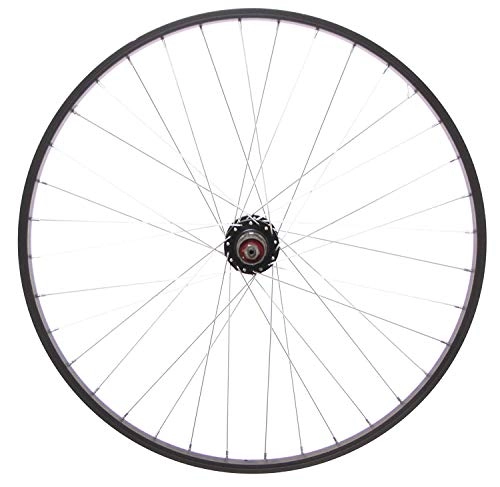 Mountain Bike Wheel : FireCloud Cycles Rear 26" MTB Quick Release 6 Bolt DISC Cassette BIKE WHEEL in BLACK