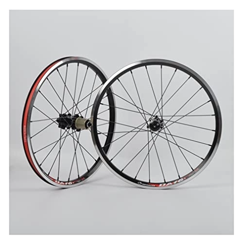 Mountain Bike Wheel : Folding Bike Wheelset 20 Inch 406 / 451 BMX Wheels MTB Bicycle Rim Disc Brake Quick Release Straight Pull Hub 100 / 135mm 24 Holes For 7 8 9 10 11 Speed ?Cassette 1410g (Size : 451) (406)
