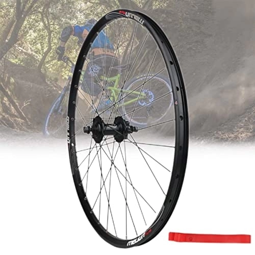 Mountain Bike Wheel : Folding Bike Wheelset 26 Inch Mountain Bike Front And Rear Wheel Disc / V Brake Aluminum Alloy 32H Rim 7-Speed Rotary Hub (Color : 26in Disc Brake, Size : Front wheel)