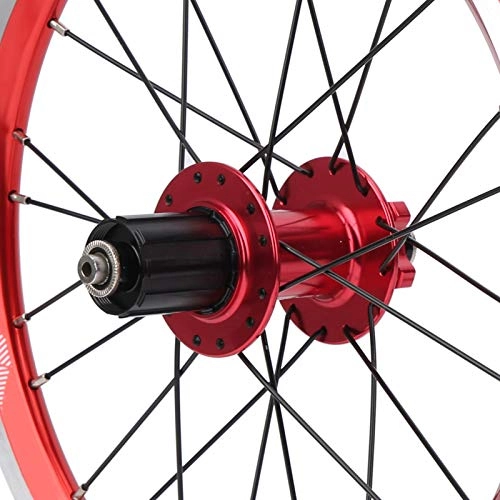 Mountain Bike Wheel : Folding Bike Wheelset, Mountain Bike Wheelset, 6 Nail Bearing Compatible Aluminium Alloy Sturdy for Adult Children Mountain Bike V Brake Outdoor Use(red)