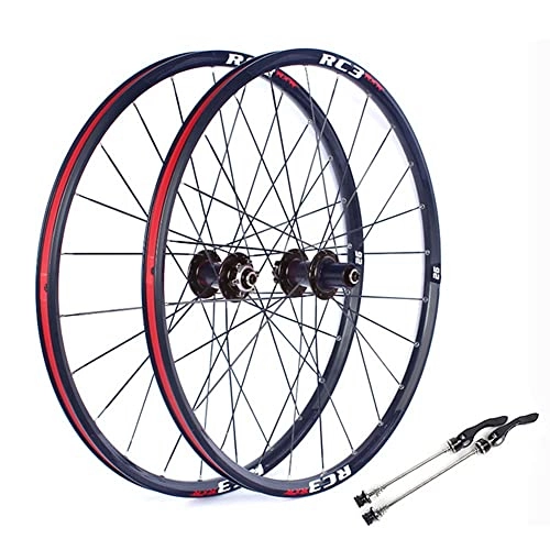 Mountain Bike Wheel : FOUFA MTB Wheelset, 26Inch Mountain Bike Wheelset Disc Brake Aluminum Alloy Cycling Rim Wheels, for 7 to 11 Speed Cassette (Size : Thru Axle)