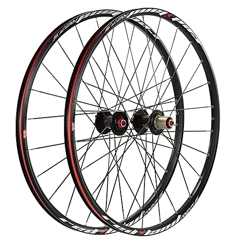Mountain Bike Wheel : Funien Wheel Set, Ultralight Mtb 27.5'' Wheelset 24 Hole Mountain Bike Wheels Set Front 2 Rear 5 Bearings 8-10 Speed Cassette Compatible