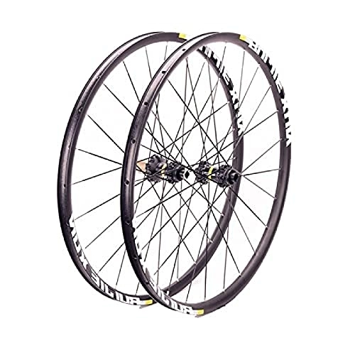 Mountain Bike Wheel : GaoGaoBei Mountain Bike Wheelsets 26 / 27.5 / 29", Thru Axle, Alloy Disc Brake Straight Pull Front 2 Rear 4 Bearing Hubs, Spokes Bike Wheel fit 8 / 9 / 10 / 11 Speed Cassette, Six holes, 27.5in, Super