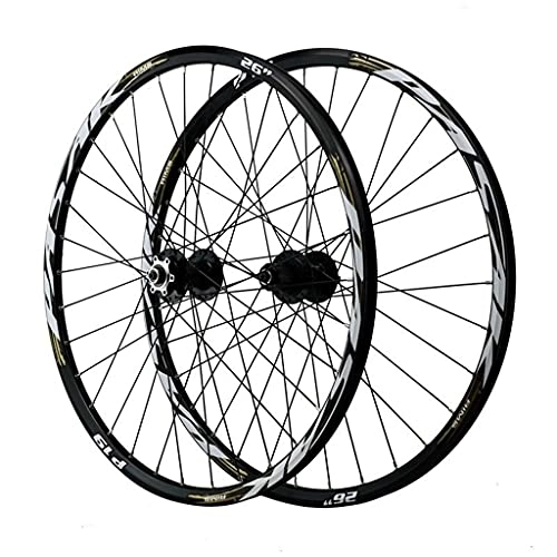 Mountain Bike Wheel : GAOZHE 26 / 27.5 / 29" Mountain Bike Wheelsets MTB Wheels Quick Release Disc Brakes 32 Holes Double Walled Aluminum Alloy MTB Rim 7 8 9 10 11 12 Speed (Color : Silver, Size : 29in)