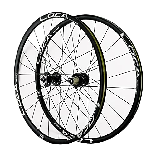 Mountain Bike Wheel : GAOZHE MTB Bike Wheelset 26 / 27.5 / 29 In Quick Release Mountain Bike Wheel Double Layer Alloy Rim Sealed Bearing 7 8 9 10 11 12 Speed Cassette Disc Brake 24 Holes (Color : Silver, Size : 26in)