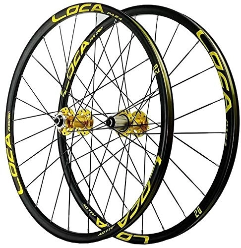 Mountain Bike Wheel : GDD Cycle Wheel Bicycle Wheelset 26 Inch, Double Wall Magnesium Alloy 24 Hole Sealed Bearings 6 Nail Disc Brake MTB Wheels 7 / 8 / 9 / 10 / 11 Speed (Color : 27.5in)