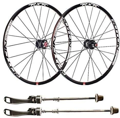 Mountain Bike Wheel : GDD Cycle Wheel BMX Bicycle Wheelset, 27.5 Inch Bike Rim Double-Walled Aluminum Alloy Disc Mountain Bike MTB Rim Disc Brake Fast Release 24 Perforated Disc 7 8 9 10 11 Speed (Color : Black)
