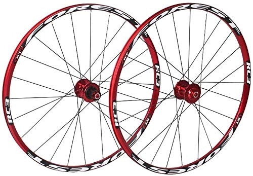 Mountain Bike Wheel : GDD Cycle Wheel MTB Bicycle Wheel Double Walled Cycling Wheels V-Brake Disc Rim Brake 24 Perforated Disc Wheelset Aluminum Alloy Wheel Hub Disc 8 / 9 / 10 Speed (Color : 27.5in)