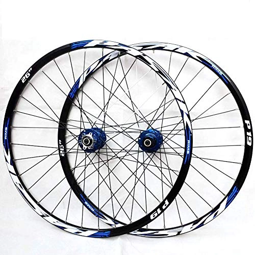 Mountain Bike Wheel : GJJSZ Mountain Bike Wheelset, 26 / 27.5 / 29 Inch Bicycle Wheel Double Walled Aluminum Alloy MTB Rim Fast Release Disc Brake 32H 7-11 Speed Cassette, Front and Rear Wheels