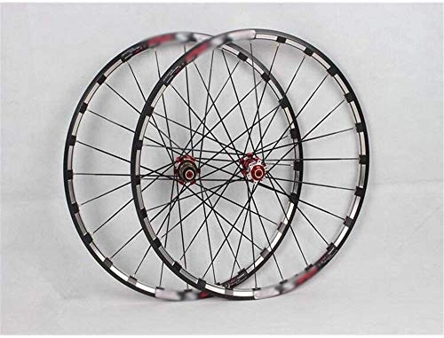 Mountain Bike Wheel : GJJSZ Mountain bike wheelset, 26 / 27.5 inch bicycle orne rear wheel wheel set aluminum alloy rim double-walled disc brake Palin bearings 8 9 10 speed 24 holes